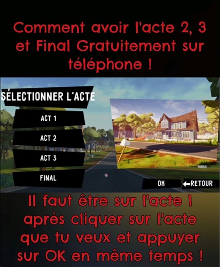 Comment avoir l'acte 2, 3 et Final de Hello Neighbor Gratuitement sur Téléphone ! #helloneighbor