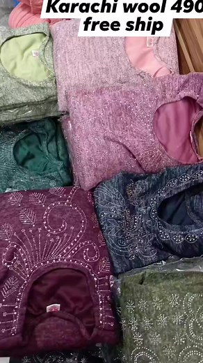 Karachi suits @ 490 free ship Booking nmbr 6284387347 Follow Tanya's collection @followers #karachisuits #winterfashion #winteroutfit #ethnicwear #suitsalwar #suits | Tanya's collection