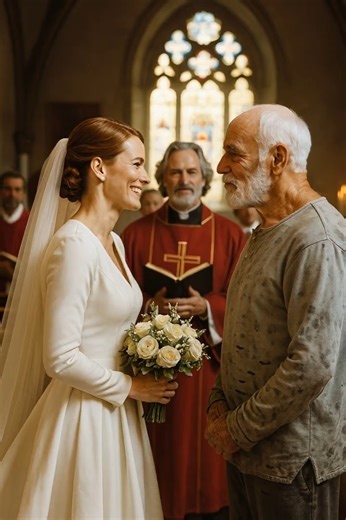 The bride was abandoned right at the altar during the wedding, and in her anger she decided to marry the first homeless man she met; but that night, when they were alone, the bride discovered something terrible 😨😱 If you want — I can suggest a few even more dramatic versions. The bride was abandoned right at the altar — in front of the guests, the relatives, the entire town that had come to see the “wedding of the year.” The groom simply turned around and walked away, without a single explanat