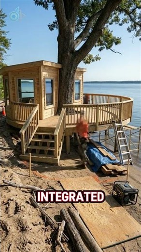 Building a Modern Treehouse in 20 Seconds! #treehouse #architecture #timelapse