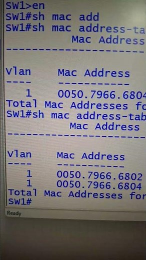 How to check Mac address table in switch #cisconetworks #networksimulation