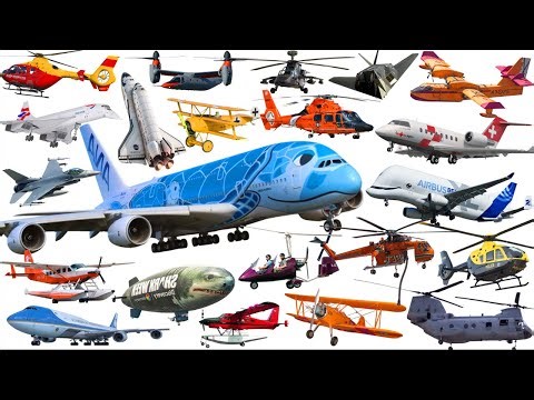 AIRCRAFT, AIR VEHICLES, AIR PLANE, HELICOPTER Compilation | Aircraft Vehicles Name and Sounds