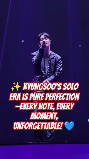 Kyungsoo's solo stage never disappoints. 💙✨ #exo #kpop #kyungsoo #dohkyungsoo