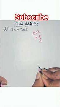 octal addition #mca #computerscience #shorts