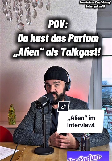 ShortVersion! Sensation! Ich hatte „Alien“ von Mugler als Interviewgast! Persönliche Empfehlung! Selbst gekauft! Nicht ganz ernst gemeinte Liebeserklärung an eines der krassesten Damenparfums die ich im Designerbereich kenne! Wie stehst du zur durchaus selbstbewussten Außerirdischen? #parfum #parfüm #alien #mugler #frauenparfüm