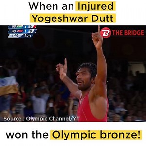 At the 2012 London Olympics, Yogeshwar Dutt won the Bronze medal in the 60kg Freestyle category. 🥉 Yogeshwar defeated North Korea's Ri Jong-Myong in the bronze medal bout despite having suffered an eye injury earlier in the tournament. 💪 | The Bridge