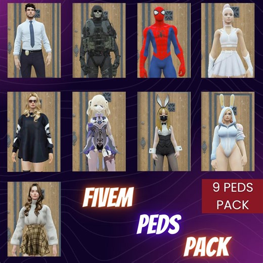 Fivem Custom Peds Pack: 9 Modelle - Etsy.de