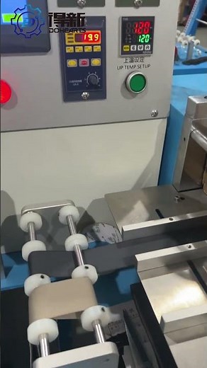 automatic roller embossing machine to make embossed logo on webbing elastic band