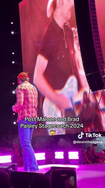 Post Malone and Brad Paisley Perform at Stagecoach 2024