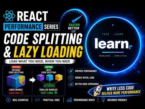 React Lazy Loading Explained — Code Splitting in 6 Minutes #ReactJS #LazyLoading #CodeSplitting