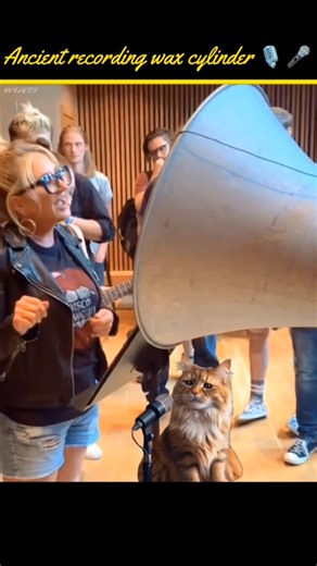 Recording on a wax cylinder