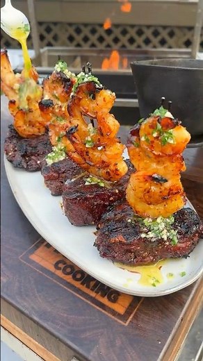 Hot Honey Steak and Shrimp Recipe (In Description)