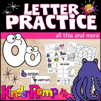 Letter Oo Kindergarten Pack: Worksheets, Poem, Activities, YouTube Video