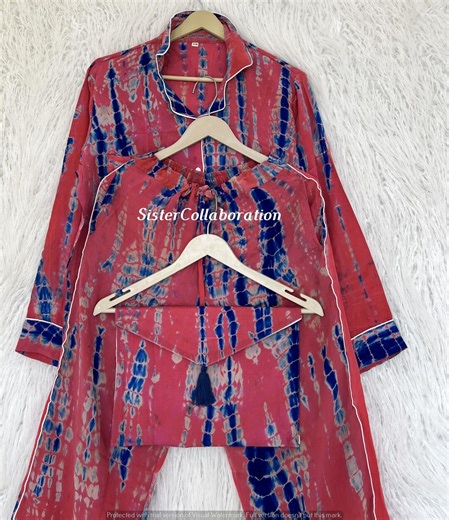 Silk Pajama Set for Women: Long Sleeve Shirt and Matching Pajama - Etsy