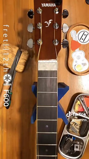 YAMAHA F600 Acoustic Guitar Guitar Repair and Setup