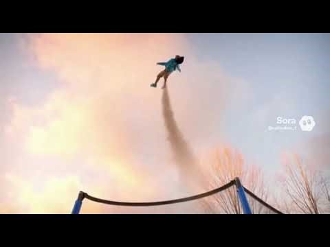 two children jumping on trampoline and one kid gets explosive diarrhea and flies off