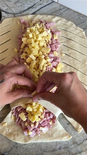 Trenza de jamón y queso #shorts