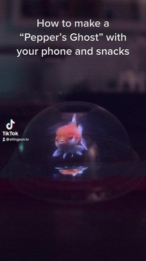 DIY Peppers Ghost Effect Tutorial with Phone and Food Packaging