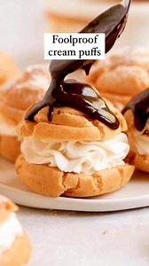 1K views | These cream puffs are a classy french dessert made with choux pastry that is baked until golden brown, filled with whipped cream or pastry | Or Cohen | Facebook