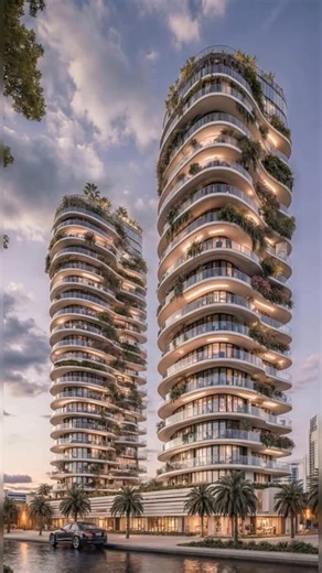 Mr. Plan | Facade • Plan • Interior Design on Instagram: "✨A vertical garden rising through the skyline… 🌿These residential towers blend modern architecture with nature, creating a sustainable lifestyle above the city… 😍Where greenery, light, and luxury live in harmony… #architecture #modernarchitecture #design #housedesign #architecturephotography"