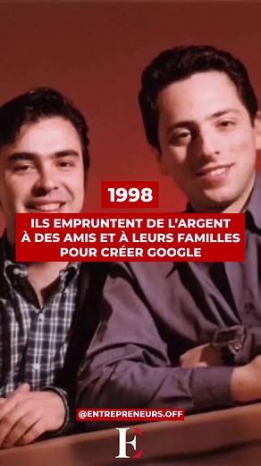 Tu connais l’histoire de Google et de ses fondateurs (Larry Page et Sergueï Brin) ? Quand tu commences ton business, tu as parfois besoin d’un bon coup de pouce de ceux qui croient en toi. Oui : il faut avoir l’idée, avoir un projet aboutit. Mais il faut aussi pouvoir le financer (sauf si ton business ne nécessite pas d’apport financier dès le début). Beaucoup d’entrepreneurs ne se voient pas de suite récompenser de tous leurs efforts. Il faut savoir être patient … savoir acception l’échec, pren