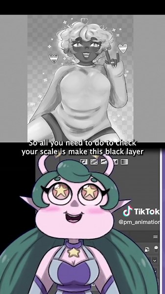 Grayscale can help check that your values aren’t too similar, use this trick to save time! #art #artist #artistsoftiktok #vtuber #vtuberclips #streamer #artstreamer #artcritique #arttips