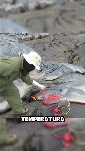 Geólogo Recogiendo Lava