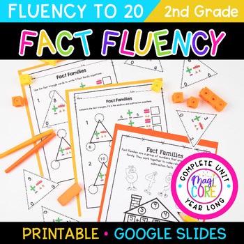 Fact Fluency Addition & Subtraction within 20 - 2nd Grade Math Worksheets Games