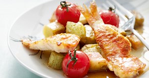 Rougets à la rhubarbe