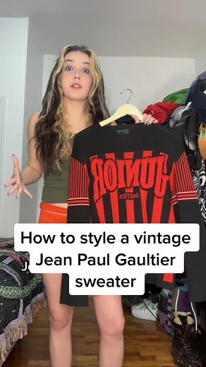 gaultier sweater swag #grwm #vintagegaultier #gaultiersweater #jpg