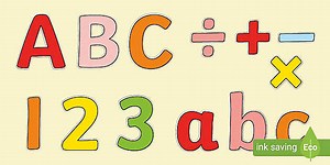 Colour Shades Display Lettering