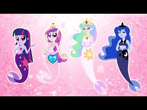 🦄 My Little Pony Equestria Girls Transforms Mermaids | Celestia ❤️ Luna 💜Twilight 👉‪@sweetponylife‬