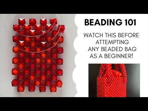 HOW TO MAKE A BASIC BEADED PATTERN. If you’re a beginner, start here✅ | how to make Beaded bags.