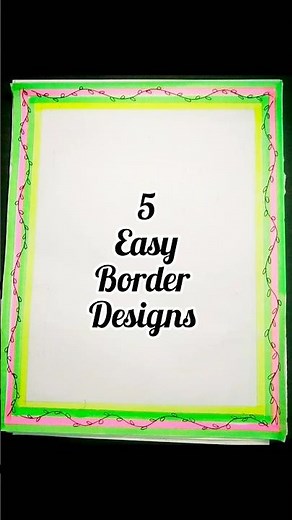 5 easy border designs PROJECT WORK DESIGNS/ SIDE BORDER DESIGNS / BORDER DESIGNS