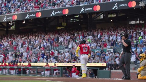 Vista del: HR de Ronald Acuña Jr. en su 1er juego
