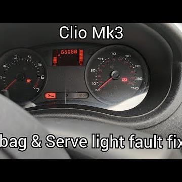 Clio Mk3 Fix Airbag & serve fault on dash