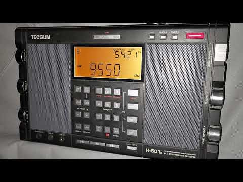 Tecsun H-501x Radio Romania 9550 and 11620 kHz Shortwave using Telescopic antenna
