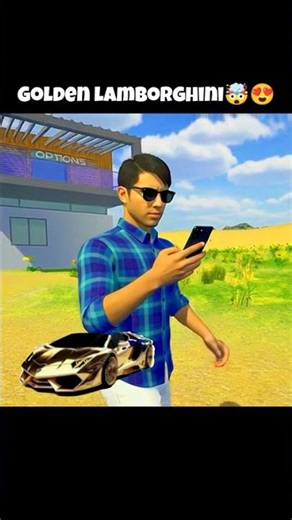 गोल्डन lamborghini😍🤯 | #shorts #viral #trending #gaming #indianvehiclessimulator3d