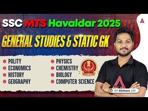 SSC MTS GK GS Classes 2025 in Tamil | General Studies & Static GK for SSC MTS | By Kishore Sir #36