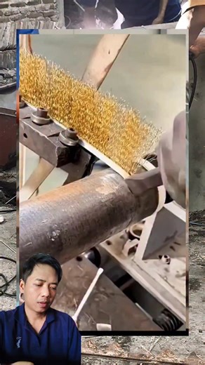 From rusty to shiny: metal polishing process #metalwork #industrial #polishing #satisfying #restoration #tools #workshop #engineering #cleaning #metalfinishing #brassbrush #diy #fblifestyle | Mahir Art