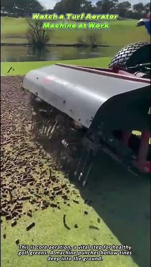Watch a Turf Aerator Machine at Work