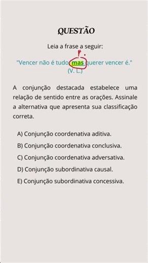 💡 "MAS": Qual conjunção é? | Questão Comentada de Português