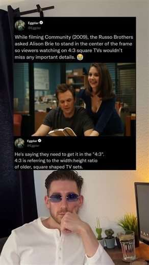 While filming Community 2009, the Russo Brothers asked Alison Brie to stand in the center of the