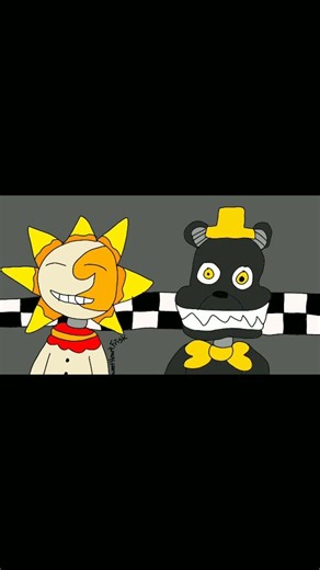 I draw Sundrop and nightmare meeting (picture vs drawing) #fnaf #edit ‪@prettykittymango‬