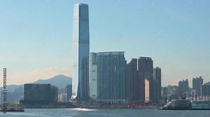 The International Commerce Centre building (ICC) is the tallest building in Hong Kong at 1,588 ft and is currently the 12th tallest building in the world.
