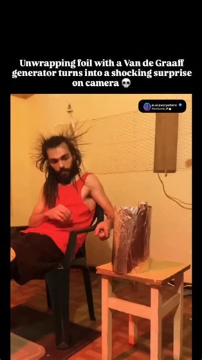 NextGenAI 🚀🤖 | This Looks Dangerous… But the Science Makes It Safe ⚡ Unwrapping foil with a Van de Graaff generator always ends in a shocking moment—but... | Instagram