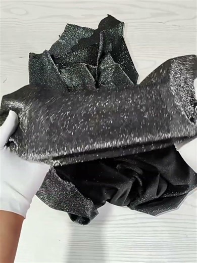 Black Galaxy Glitter Fabric: Silver Thread Starlight, Stretchy & Silky for DIY Evening Dresses
