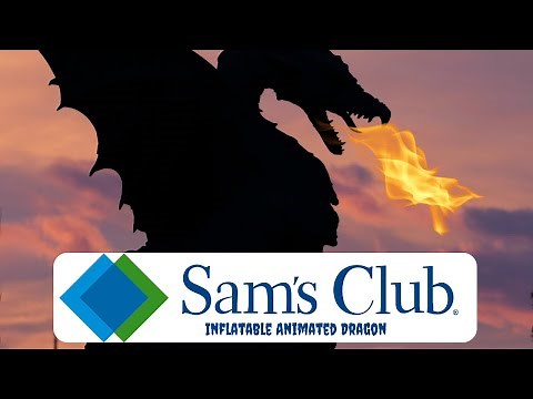 Sam's Club 13.5 ft Wide Animated Inflatable Dragon Halloween Gemmy 2022