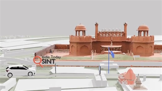 𝟑𝐃 𝐑𝐞𝐜𝐨𝐧𝐬𝐭𝐫𝐮𝐜𝐭𝐢𝐨𝐧: 𝐅𝐢𝐧𝐚𝐥 𝟑𝟎 𝐦𝐢𝐧𝐮𝐭𝐞𝐬 𝐨𝐟 𝐃𝐞𝐥𝐡𝐢 𝐜𝐚𝐫 𝐛𝐨𝐦𝐛 𝐛𝐥𝐚𝐬𝐭 - 𝐕𝐢𝐝𝐞𝐨 The perpetrators driving the i20 car that exploded in #OldDelhi on Monday evening appear to have ensured that the suspected explosive-laden vehicle detonated at the point closest to the Red Fort while passing very close to the nearby markets and temples. This is based on the route reconstructed by India Today’s Open-Source Intelligence (OSINT) team using CCTV footage, officia