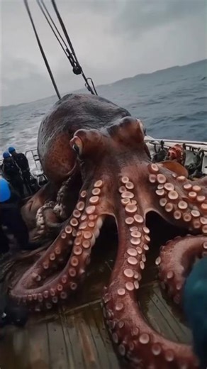 Biggest Octopus Ever Found 😳 Ocean Giant Revealed! #shortsfeed #animals